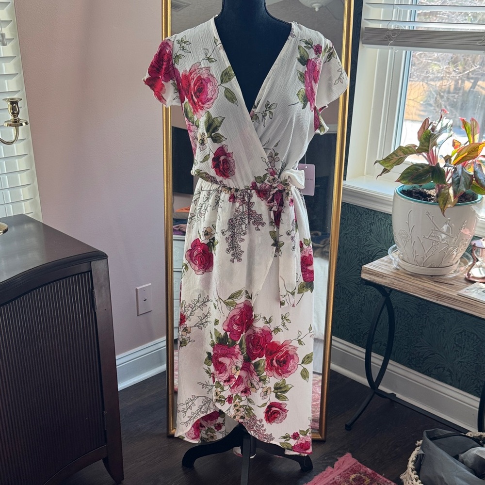 Dream of Me Large Floral Wrap Dress